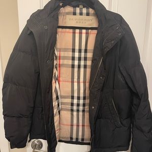 Mens Burberry Down Puffer Coat Jacket Small